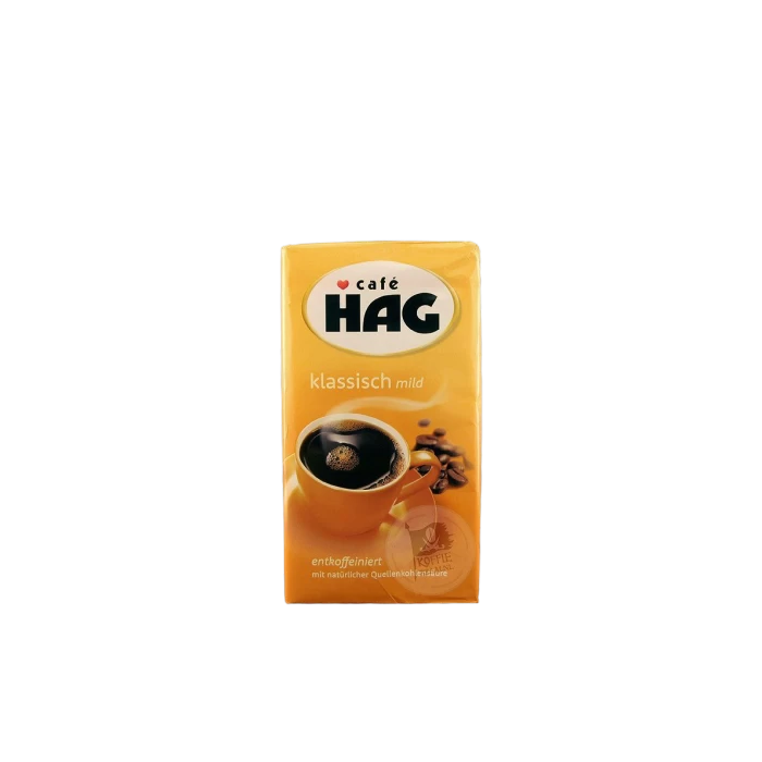 Café HAG Klassisch Mild Koffie CAFEÏNEVRIJ 500 G.