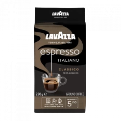 Lavazza Espresso Italiano Black Pack Gemalen Koffie 250 G.