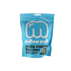 Mallow Puffs VEGAN Pure Chocolade Gezouten Karamel Marshmallows
